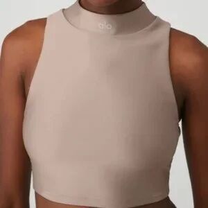 ALO Airlift Fuse Bra Tank - Taupe